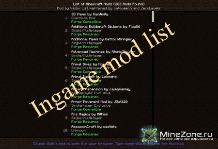 [1.4.6] [Forge] Ingame mod list